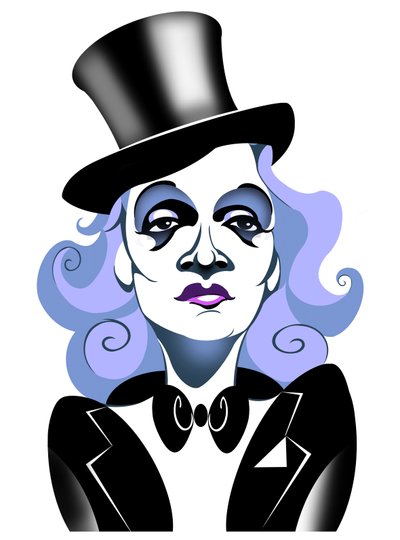 Marlene Dietrich - caricature - Neale Osborne